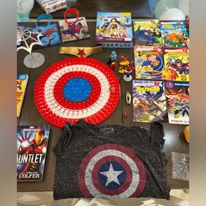Huge Lot of Marvel Captain America Avengers Wonder Woman Iron Man Batman Etc..